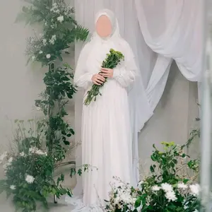 Gaun Akad Putih Pengantin Syar'i Anggun Dress Kebaya