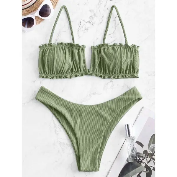 Vwired Pastillas Knitted Two Piece Affordable Swimsuit Swimwear Bikini Beach Wear