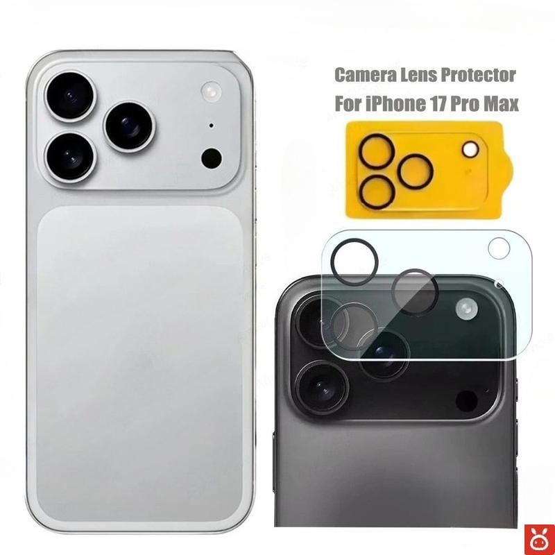  Kính Ống Kính Máy Ảnh Trong Suốt JISU Bộ 2 Chiếc Thiết Kế 3D Tương Thích Với iPhone 17 16 15 14 Plus 13 12 Mini 11 Pro Max 17 Air Bảo Vệ Màn Hình Ống Kính Máy Ảnh Phía Sau 