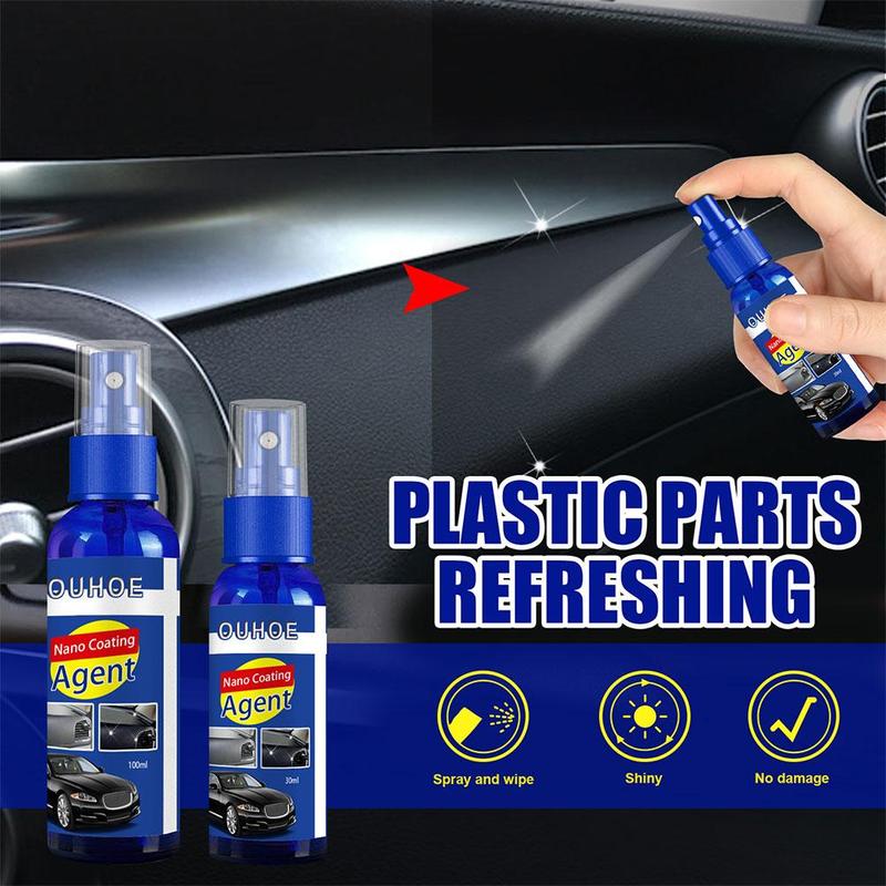 Product Introduction of Automotive Plastic Repair Coating Agent Automotive And Exterior Cleaning 30/100ml+sponge H4U4 24