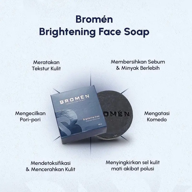BROMEN BRIGHTENING SOAP / Sabun pencerah badan / Facial wash pencerah wajah / Hilangkan flek hitam Kusam 2