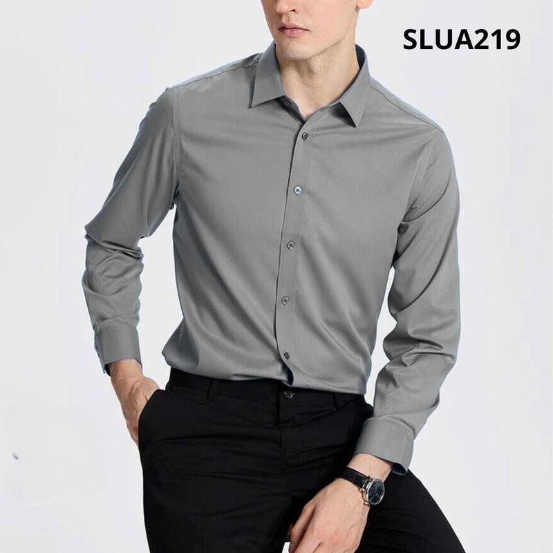 Áo sơ mi nam lụa THÁI KHANG vải lụa mềm mặc thoải mái Shirt Menswear Jean 2