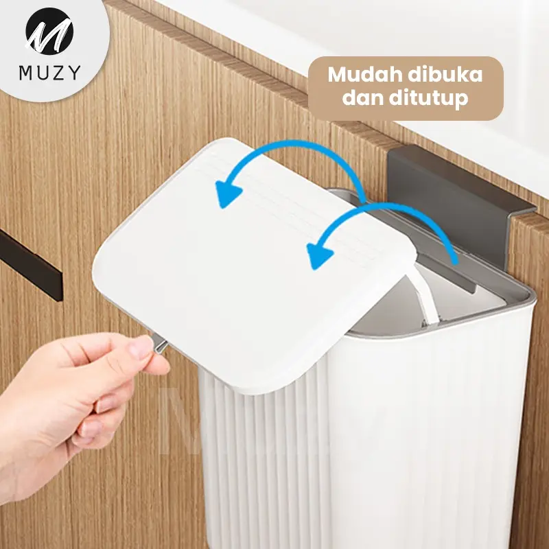 Muzy Tempat Sampah Gantung Tong Sampah Dapur Tempat Sampah Kamar Mandi Tong Sampah Plastik HSB640 7