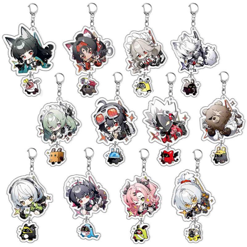 Product Introduction of เสน่ห์ตัวละครเกมอะนิเมะ, โซน Zero, โซ่กุญแจ, Ellen, Joe, Hoshimi, Miyabi, Von, Lycaon, Nicole, การ์ตูนอะนิเมะ, จี้อะคริลิคน่ารัก, พวงกุญแจหลัง 23