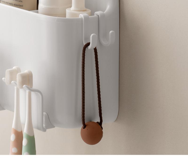 Product Introduction of Lanjiaoluo Cup Toothbrush Rack Wall-Mounted Punch-Free Bathroom Toilet Cup Electric Toothbrush Holder Bottles toilet brush  electric 17
