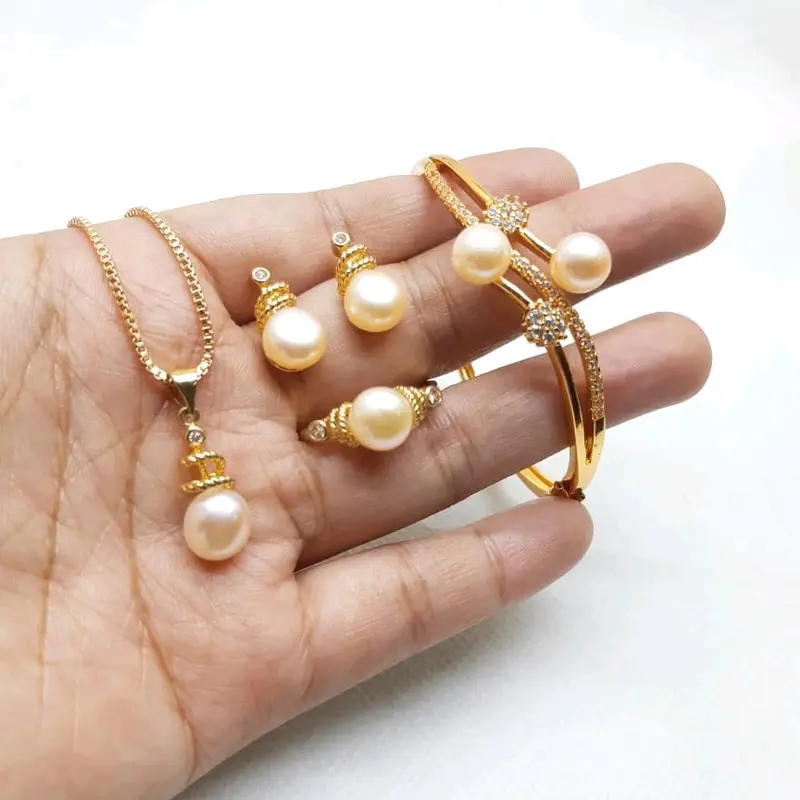Set Cantik Mutiara Tawar Asli Bersertifikat 1
