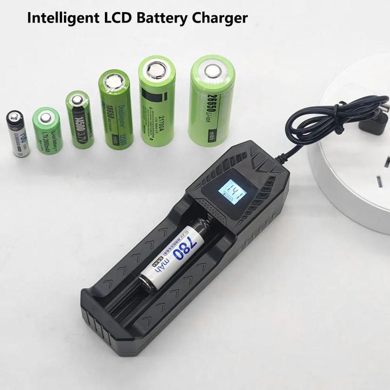 Product Introduction of Bộ sạc pin 18650, Cầm Tay, 1 / 2 khe cắm, Sạc nhanh, Đế sạc pin LCD thông minh, USB, Bộ sạc pin Lithium Thông Dụng 18