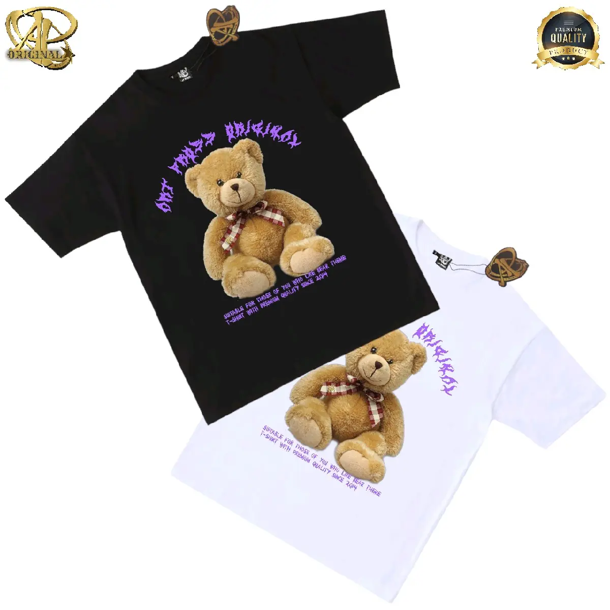 Kaos Distro Bear 012 Anak Lengan Pendek Unisex 1 - 12 Tahun. Kualitas Premium Produk Ap Original.