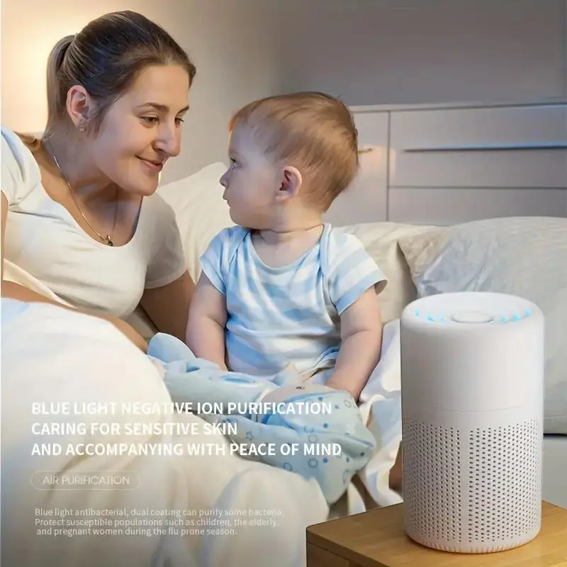 Portable Smart Air Purifier, USB Powered Air Purifier with Scented Sponge, Universal Air Freshener for Home Office Living Room Bedroom 7
