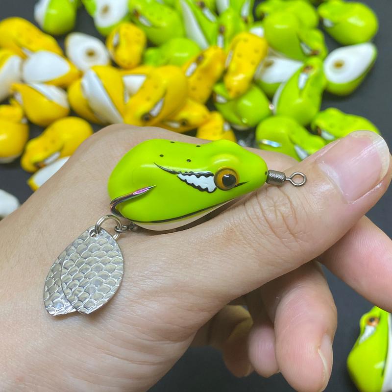 Nhái hơi chuột sóc 2 thìa lưỡi titan size 3,8cm nặng 7,5g - 10,5g. Mồi câu lure cá lóc giá rẻ chất lượng 8