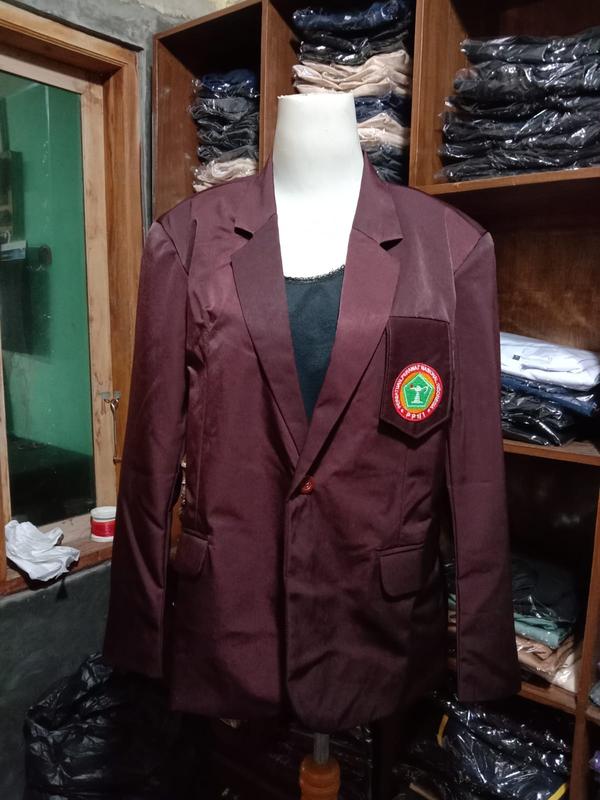 JAS PPNI WANITA/ JAS PERAWAT WARNA BARU/JAS PPNI BURGUNDI LOGO BORDIR Blazer Panjang 2