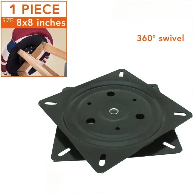 8 x 8 Lazy Susan Square Steel Rotating Swivel Turntable Plate Bar Stool ...