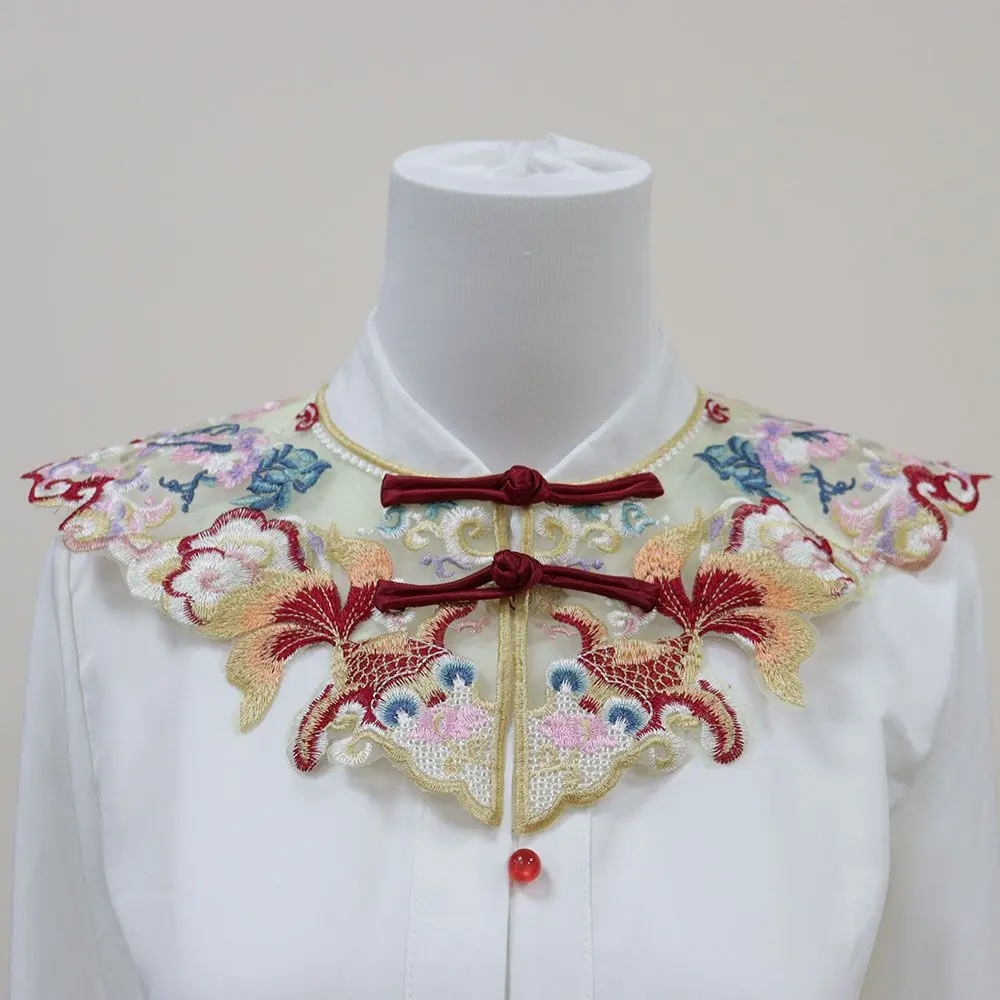 Khăn Choàng Hán Phục, Yunjian, Khăn Choàng Áo Choàng Poncho, Có Thêu Vai Đám Mây Và Cá Vàng, Phong Cách Trung Quốc, Khăn Choàng Trang Trí Phong Cách Cổ Trang, Phụ Kiện Bộ Đồ Tang, Cổ Áo Có Thể Tháo Rời