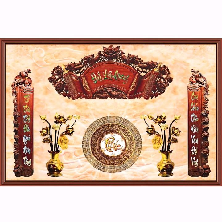 Tranh dán tường 3D trang trí ban thờ đẹp Chống nước Đồ trang trí Decor Phòng Phòng Khách