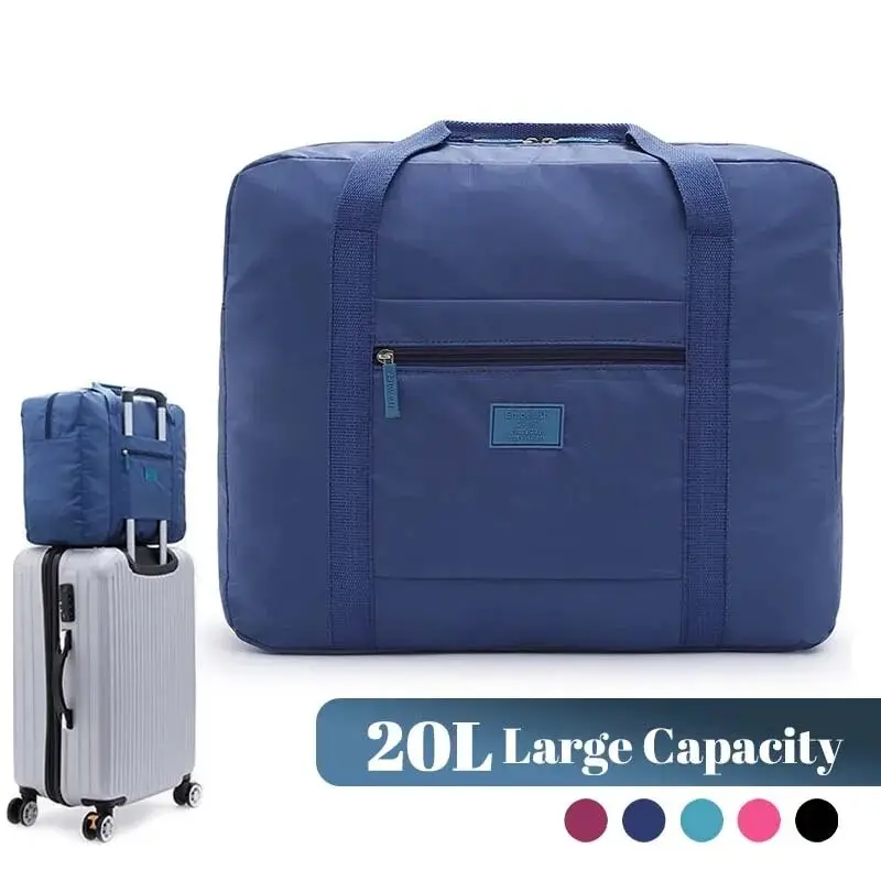 Lightweight Foldable Travel Duffel Bag Unisex Tote Carry-On Luggage for Weekenders Overnight Stays