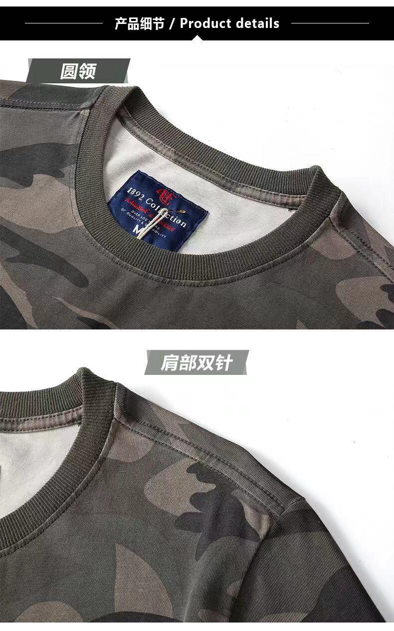 Product Introduction of European and American Retro Washed Cotton Short Sleeve Polo Shirt for Men, Summer Breathable Sweat-Absorbing Camouflage Half Sleeve Round Neck T-Shirt for Men Sport 21
