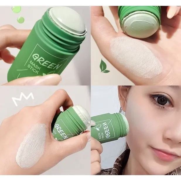 Meidian Green Tea Mask cleansing clay Stick masker wajah/TWG GREEN STICK Greentea 3