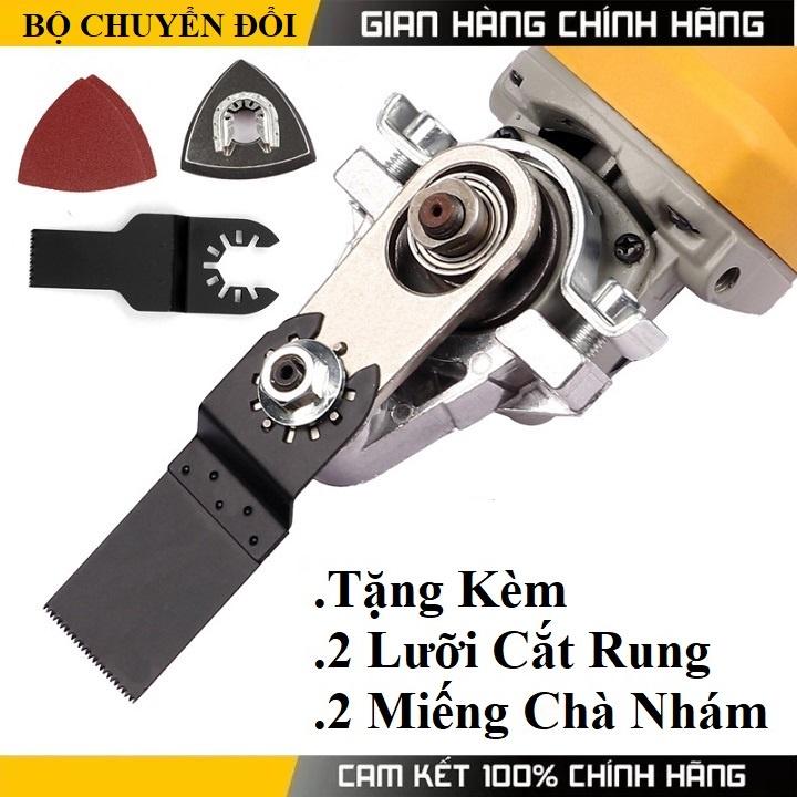 Máy cắt rung - bộ chuyển đổi máy cắt thành máy cắt rung tặng kèm 2 Lưỡi Cắt, Đĩa Chà Tam Giác