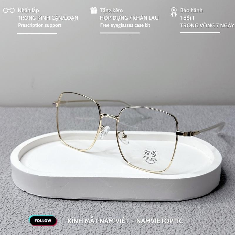 Gọng kính cận dáng chữ H mã KC72855 thời trang dành cho cả nam và nữ Mặt To đeo thời trang hoặc lắp Mắt Kính cận đến 4 độ. Mẫu gọng sang chảnh . Kính Mắt