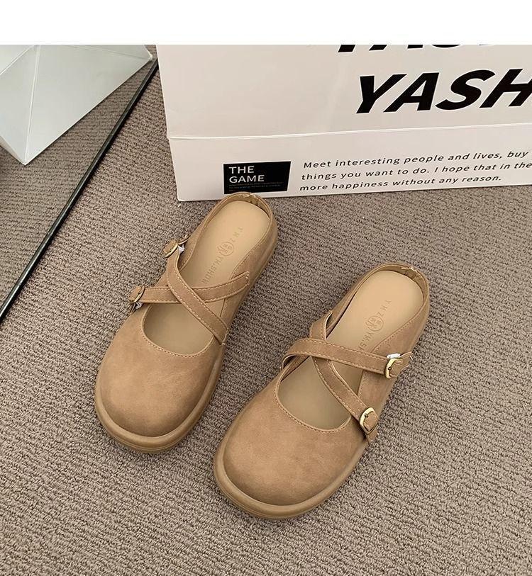Product Introduction of Half Slippers Women Summer Outdoor Comfortable Flat Shoes College Style Mules Sandals 21