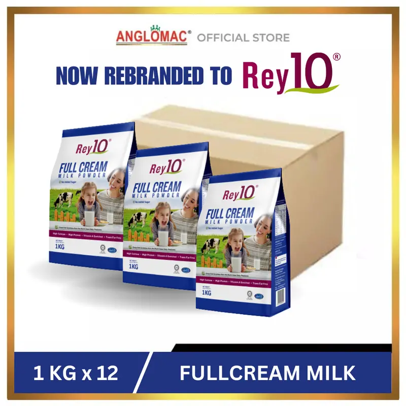 Rey10 Fullcream Milk Powder 1kg x 12 Packs - Anglomac Rebranded ...