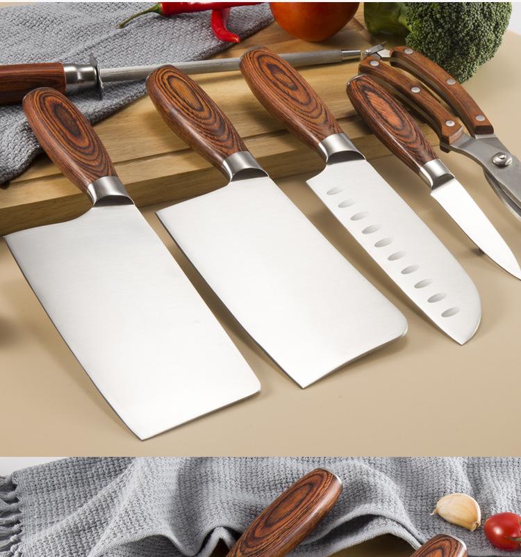 Product Introduction of Fruit Knife Color Wooden Handle Household Kitchen Stainless Steel Multi-Purpose Knife Sharp Japanese Style Small Kitchen Knives Slicing Knife Small Kitchen Knife 48