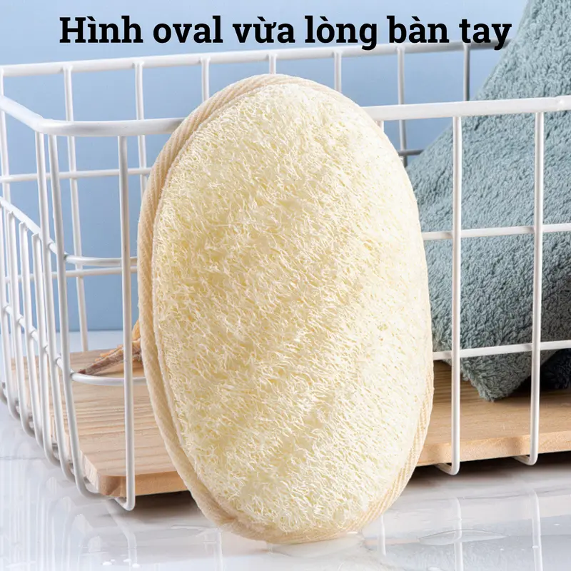 Bông xơ mướp tự nhiên BAMBOOO ECO lành tính  dùng tẩy da chết, massage 4