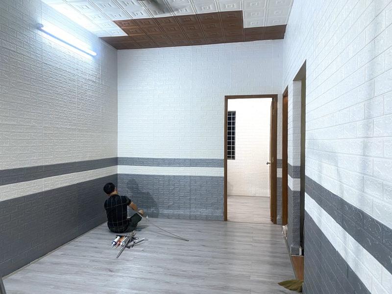 Gói 50 Miếng Xốp Dán Tường Siêu Rẻ Đẹp Decor Phòng, Có Sẵn Keo Bóc Dán Đủ Màu Tuỳ Chọn, kt70x40cm đá xám trắng phòng khách giấy dán & đồ trang trí tường chống mốc phòng bếp 8