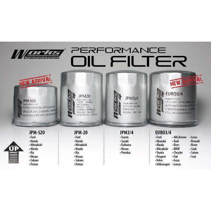 WORKS ENGINEERING HIGH FLOW ENGINE OIL FILTER - TikTok Shop Malaysia