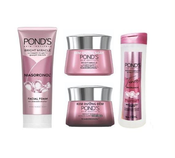 Combo Bộ Chăm sóc da Pond's ( Sản Phẩm gồm: Sữa Rửa Mặt, Kem Pond Ngày và Đêm, Nước hoa hồng ) Skincare Son