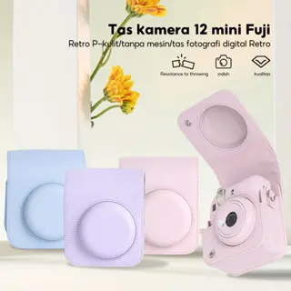 Kamera Instax Mini 12 Fujifilm - Case Khusus, Skin Pelindung, Tas Crossbody, Tampilan Instant, Kualitas Gambar 10MP, Berukuran 105 x 73 x 85 mm
