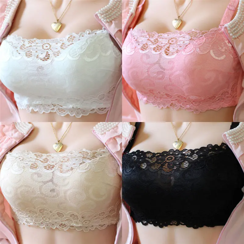 【Fast Shipping】Bra Chest Three-ed Bra No Trace Anti-light Bra Cross Brazing Thick Section