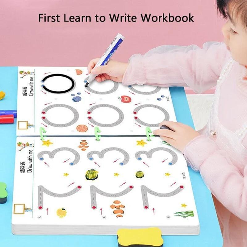 Mainan edukasi CPY Magical Tracing Workbook Set Practice Copybook for Kids - CP-1 - Green Terlaris 5