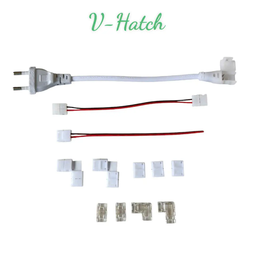 Combo 5-10c phụ kiện nối led và kẹp phích cắm cho led dán 220v. Phụ kiện nối led không cần hàn