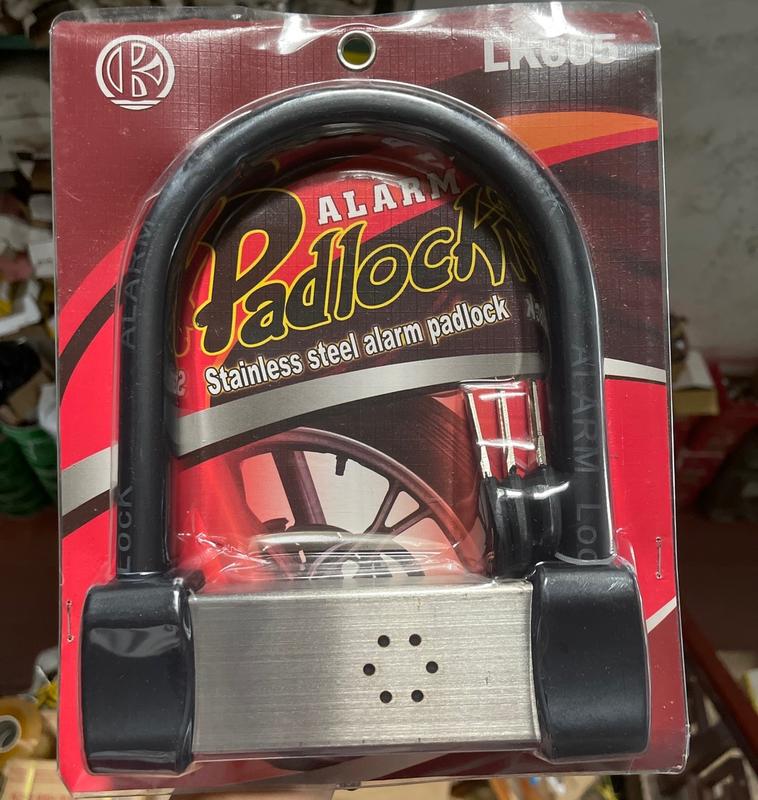 Khoá chữ U có còi báo động chống trộm LK605 PadLock bảo vệ xe máy