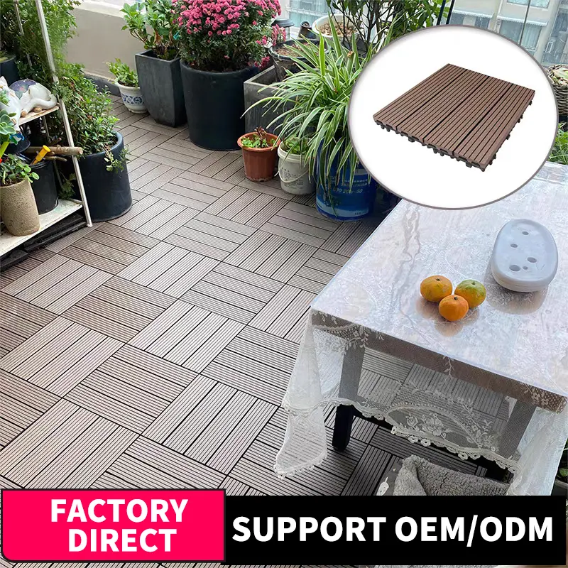 Outdoor Plastic Wood Flooring Spliced Wood Plastic Flooring Garden Decking Decking Co-Extruded Plastic Wood Composite Decking Corridor Flooring