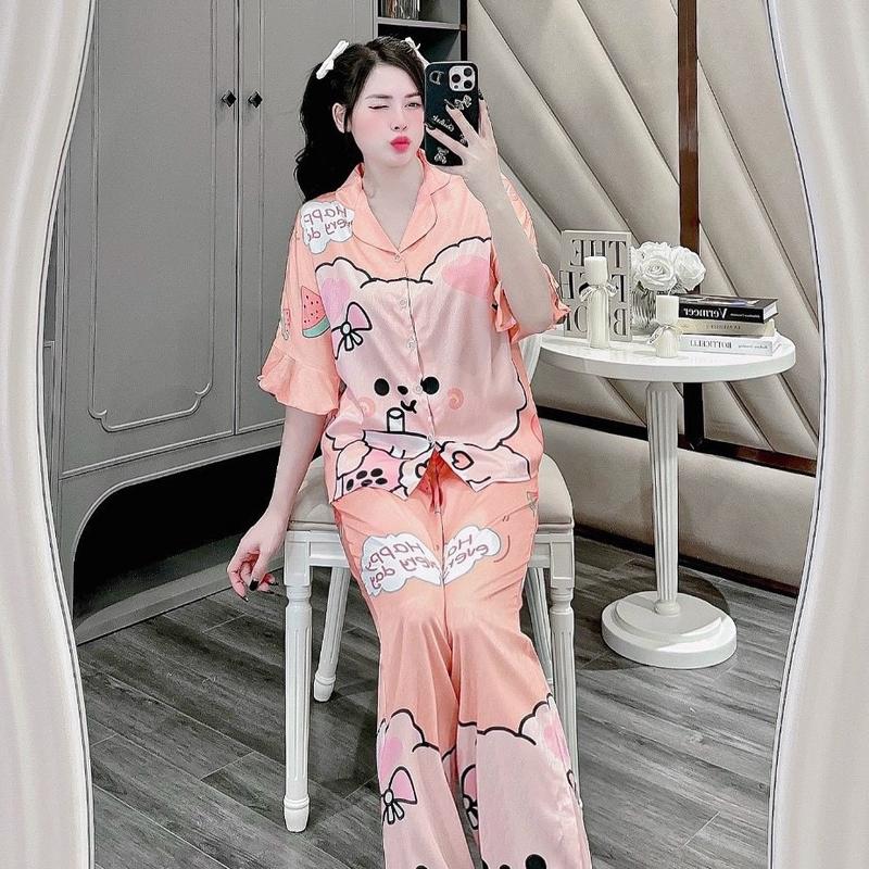 Bizama tay xòe chất liệu lụa xước ánh kim. Hàng may kỉ lưỡng mặc mát 0