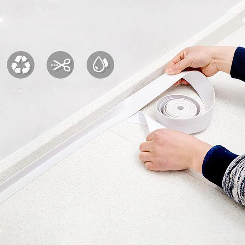 Anti-moisture Kitchen Bathroom Sink Sticker Waterproof PVC Ceramic Stickers Self-adhesive Wall Corner Line Sink Accessories 3