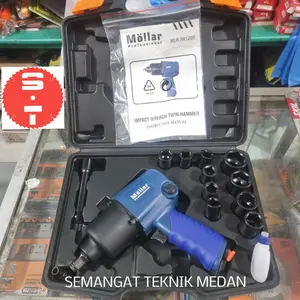 BOR AIR IMPACT WRENCH PEMBUKA BAN RODA TWIN HAMMER 1/2" SET MOLLAR