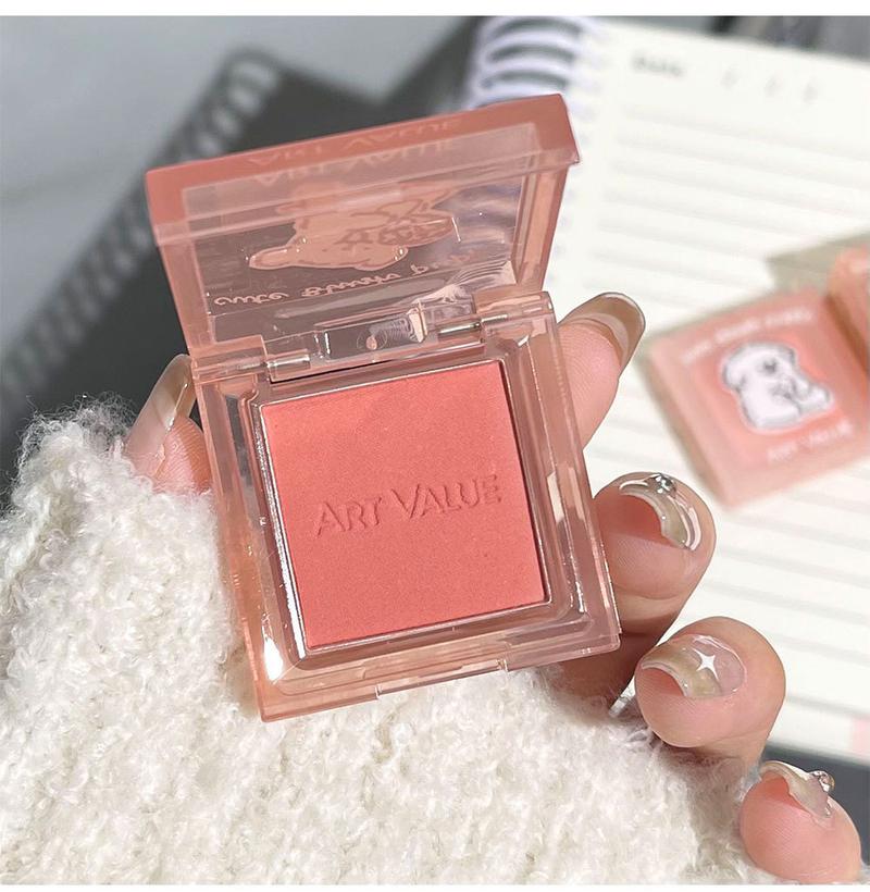 Product Introduction of Cute Dog Repair Monochrome Blush Natural Matte Repair Tender Girl Versatile Low Saturation Vitality Blush Mud Rouge Makeup 7
