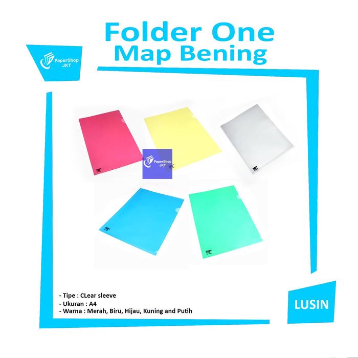 Jual Map L / Map Bening Folder One A4 Warna - Kuning - Jakarta Utara ...