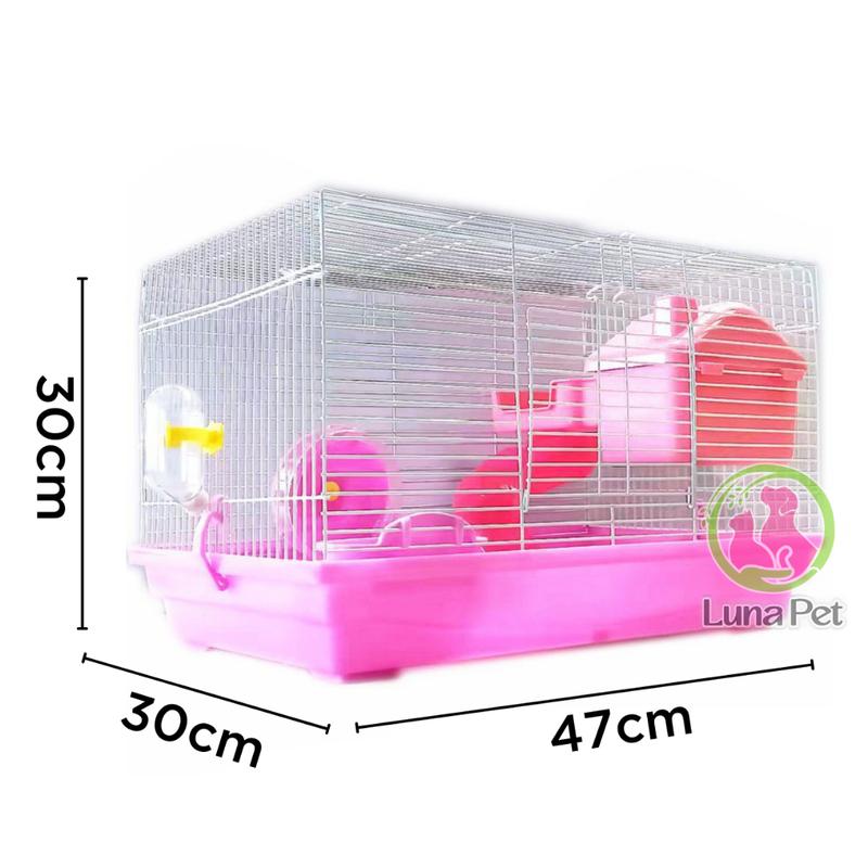 Lồng nuôi hamster LỚN Luna Pet LH08, Lồng chuồng nuôi hamster có kèm phụ kiện