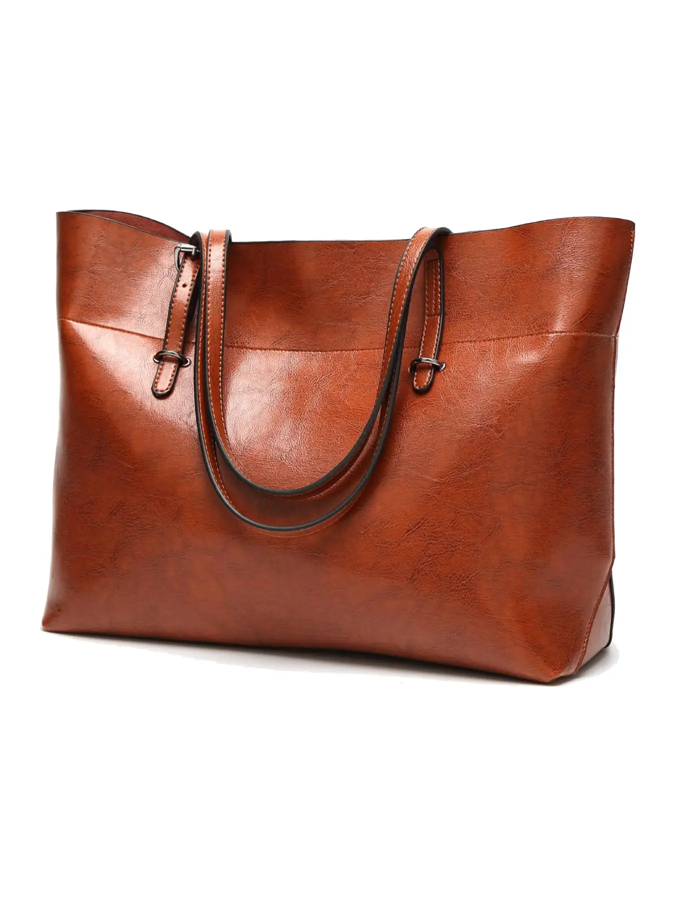 Women's Solid Color Tote Bag, Large Shoulder Bag Commuter Bag for College Students, White-collar Workers Perfect for Office, College, Work, Business, Commute