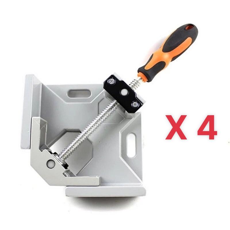 Bộ 4 Eto kẹp góc vuông 90 độ loại 1 tay cầm cao cấp, chất liệu hợp kim nhôm dày dặn