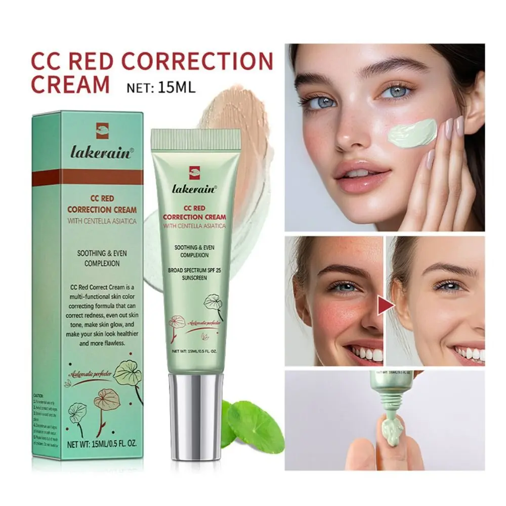 New Waterproof Centella CC Cream Hydrating Moisturizing Red Correction Cream Long-lasting Makeup Facial Cosmetics