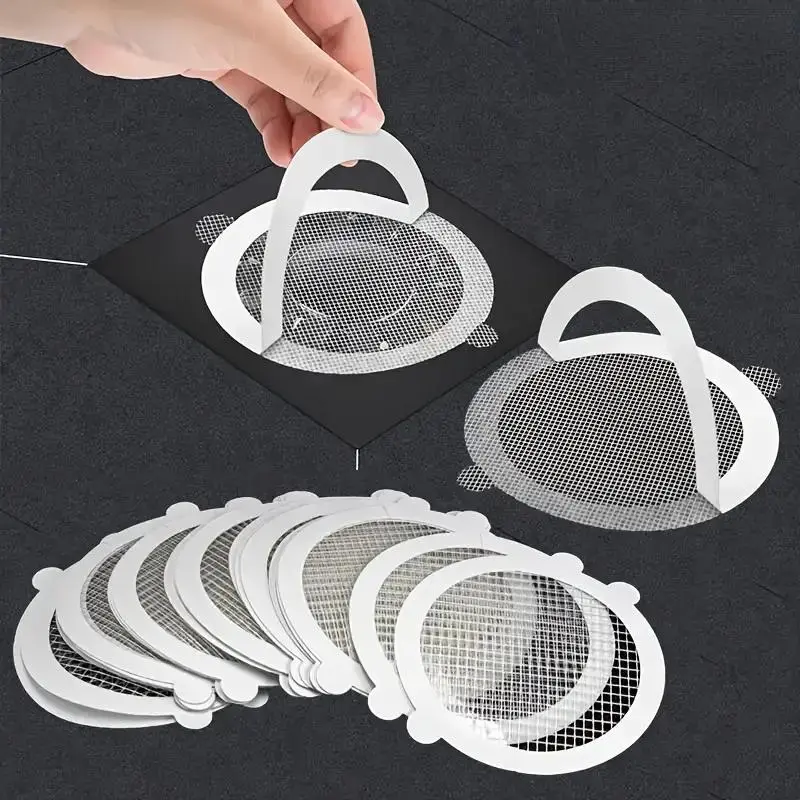 Shower Drain Cover, 10pcs/set Anti-clogging Hair Filter Sticker, Bathroom Accessories, Bathroom Supplies for Home Use, Home Supplies,  Bathroom Accessories 6