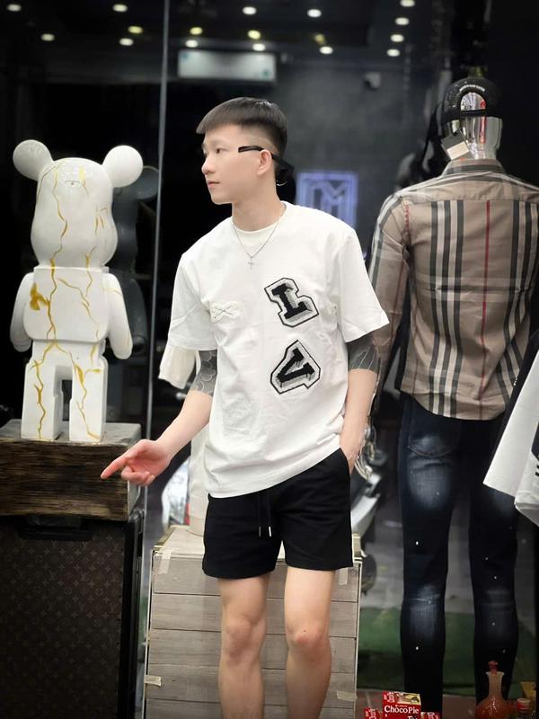 Áo thun nam phối in dập nổi họa tiết , chất vải cotton co dãn thoải mái thoáng mát, dễ phối đồ cao cấp Menswear Cổ Tròn 8