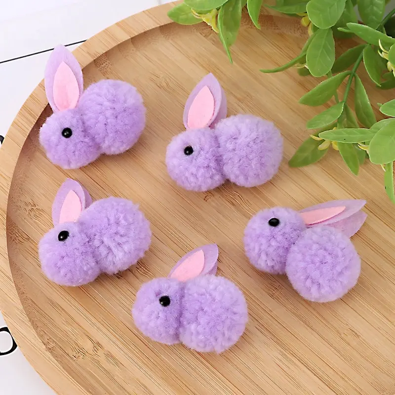 [Hàng sẵn hỏa tốc] [ ship hỏa tốc 2h] Gấu bông mini thỏ ngọc 5,5cm làm phụ kiện handmade, tóc 6