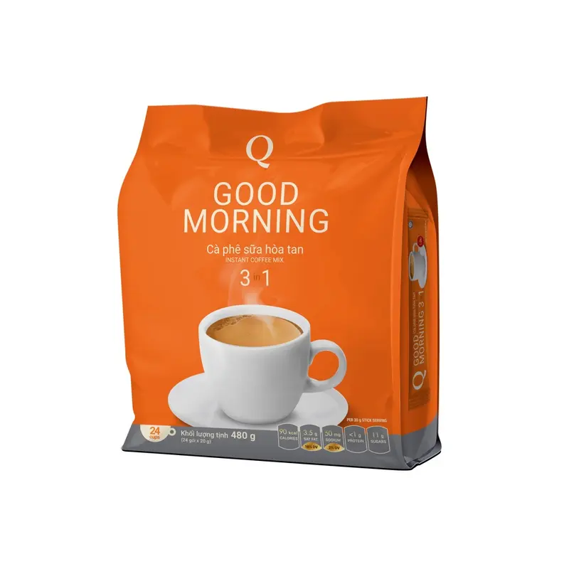 Một thùng cà phê sữa ống hòa tan 3 in 1 Good morning - 21 bịch x 24 gói ống Coffee cafe, hương vị thơm ngon và thích hợp cho những ai thích uống ngọt càphê sữa có Đường được nhiều người tin dùng và lựa chọn 2