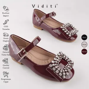 Viditi Vivi | Sepatu Sandal Import Anak Perempuan | Sekolah | Pesta | Shoes | Kado Ultah | Flat